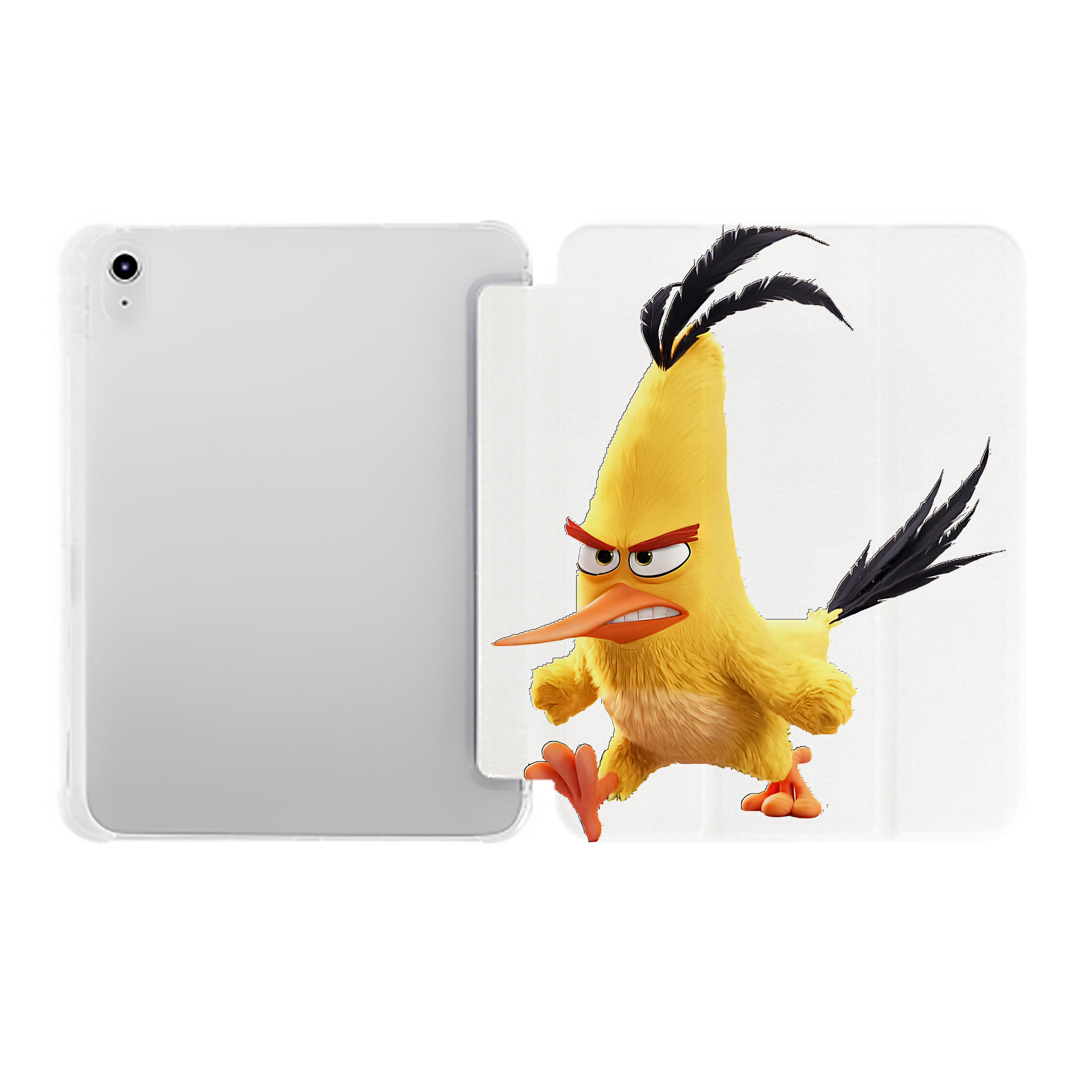 （画像用） Angry Birds アングリーバード IPad ケース ペン収納付き 三つ折りスタンド PUレザー×シリコン 対応機種9.5/10.5/10.9インチ